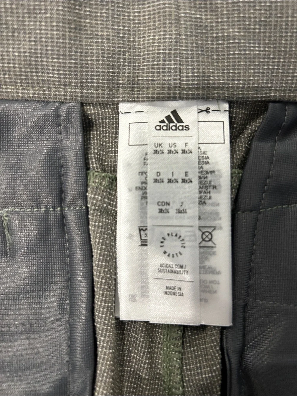 adidas Men’s Dark Gray Dress Pants 38x34